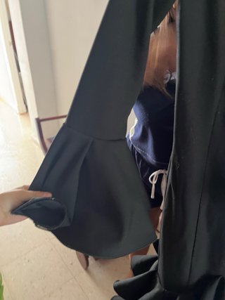 Traje de flamenca negro volantes