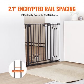 Puerta para Bebés, 29.5"-37" Extra Ancha, 30" Alta, Puerta para Perros para Escaleras, Puertas y Casa, Puerta para Niños de Fácil Paso con Cierre Automático, Puerta de Seguridad para Mascotas con ...