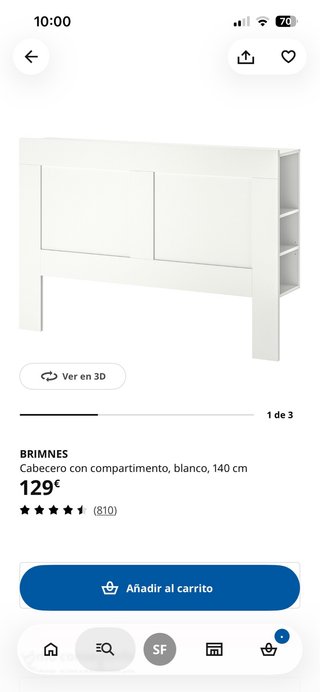 Cabecero BRIMNES IKEA Blanco