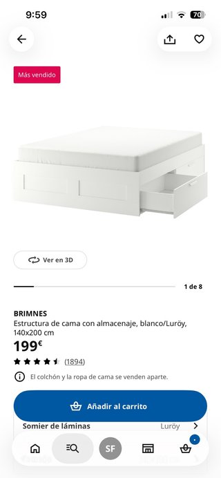 Cabecero BRIMNES IKEA Blanco
