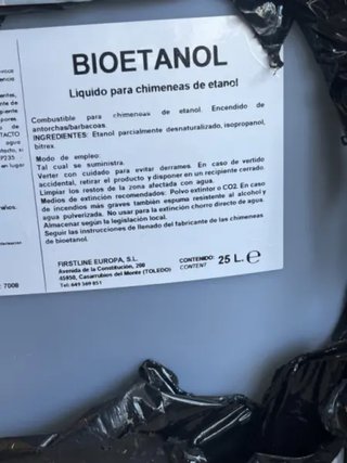Chimenea de etanol maciza de granito —en muy buen