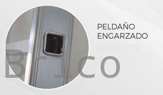 Escalera Aluminio 2x9 - 2,5+2,5 M - 66x25mm