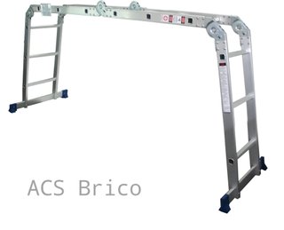 Escalera Multisusos Aluminio Profesional 4x3 Peldaños Plataforma - 10086