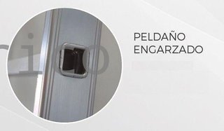Escalera Aluminio 2x13 - 3,5+3,5 M - 66x25mm