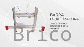Escalera Aluminio 2x13 - 3,5+3,5 M - 66x25mm