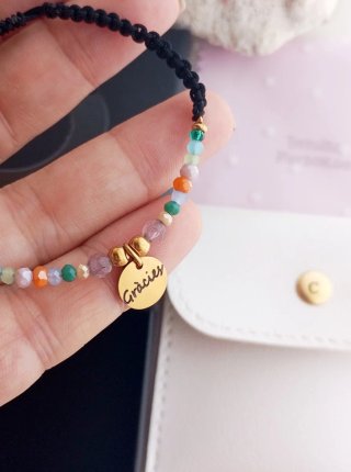 Pulsera de colores con Charm Perosnalizado