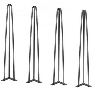 Patas de Mesa Hairpin 0.7M, Juego de 4 Patas de Escritorio 408.2KG de Capacidad de Carga, Patas de Escritorio Hairpin de 3 Varillas para Sillas de Escritorio, Banco, Mesa de Comedor, Patas de Mueb...