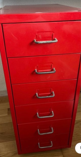 Cajonera IKEA HELMER Roja 6 Cajones
