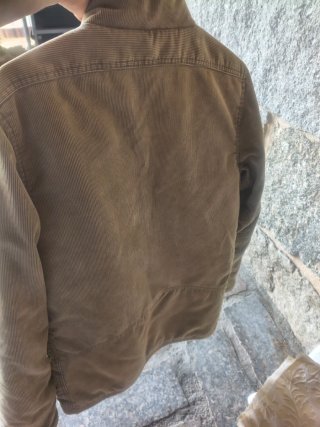 Parka de pana color camel