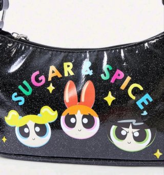 Bolso Baguette Powerpuff Girls Negro Rosa