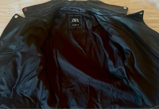 Chaqueta Cuero Mujer Negra