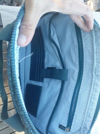 Bolso para portátil azul con estampado
