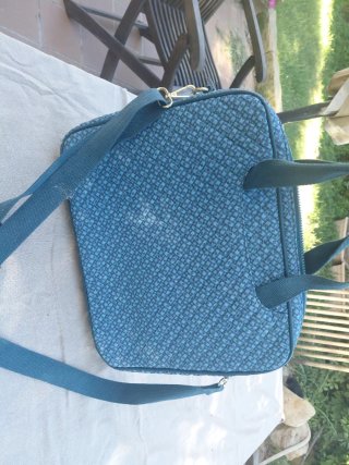 Bolso para portátil azul con estampado