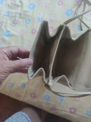 Borsetta vintage pelle pitonata beige