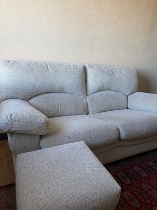 Divano 3 posti beige in tessuto