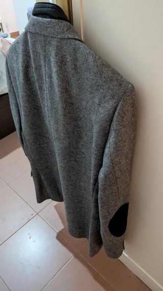 Chaqueta Americana Gris y Negra