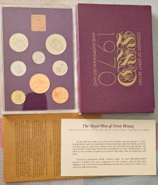 Conjunto de monedas 1970 Reino Unido