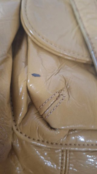 Bolso Zara charol amarillo mostaza