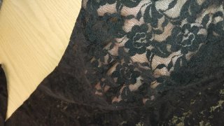 Collant Calzedonia neri pizzo floreale