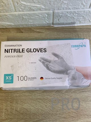 100 Guantes Blancos De Nitrilo XS