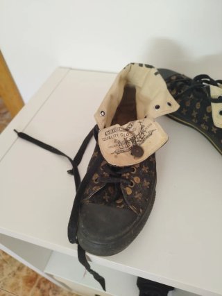 Zapatillas Levis Negras y Doradas