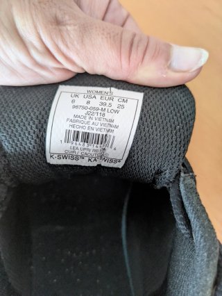 Zapatillas K-Swiss Court Ex Mujer Negras/Blancas