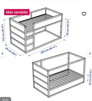 Litera IKEA madera