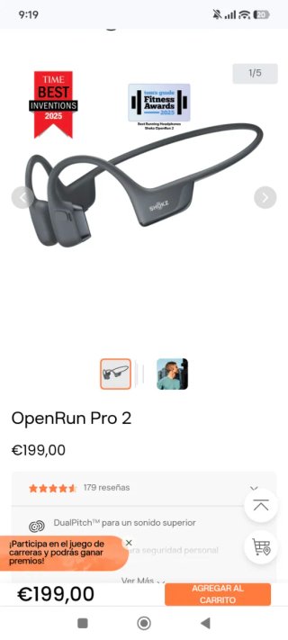Shokz Openrun Pro 2 Auriculares Deportivos