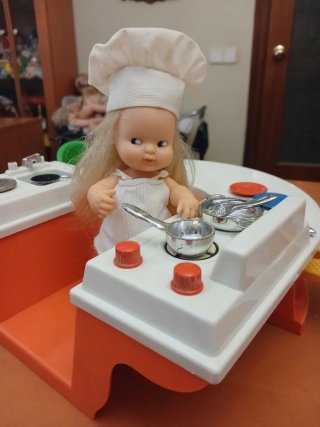Barriguitas cocinera con cocina