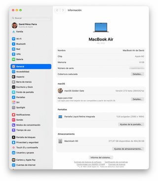 MacBook Air M2 8GB/512GB Grigio Siderale