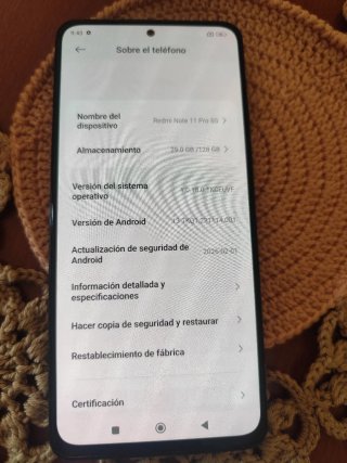 Xiaomi Redmi Note 11 Pro 5G Negro