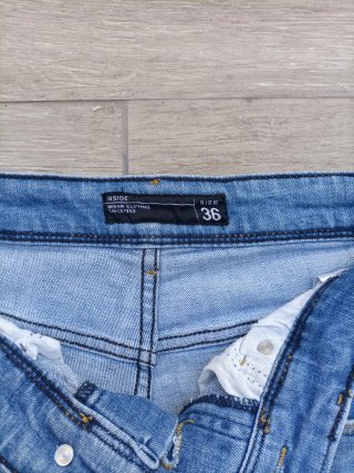 Bermuda pantalón corto vaquero hombre chico T 36