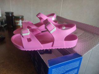 Sandalias Birkenstock Rio EVA niña rosa talla 33
