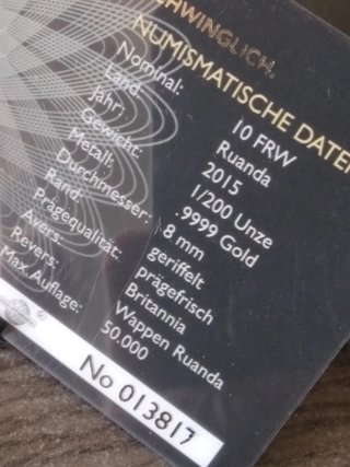 Moneda oro, Britannia