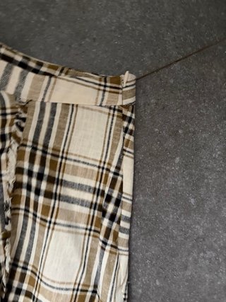Falda Zara cuadros asimétrica S