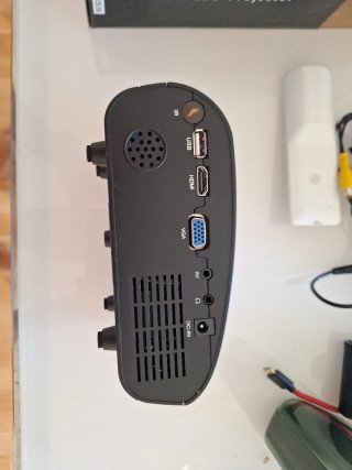 Proyector Mini LED Blanco/Plateado