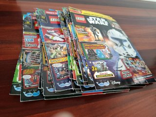 Lote 30 revistas Lego Star Wars, lata Darth Maul