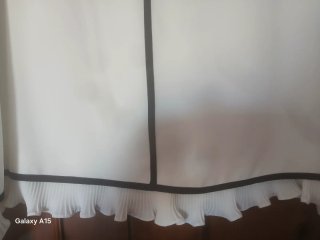 Blusa blanca talla 50 con ribete negro NUEVA