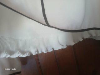 Blusa blanca talla 50 con ribete negro NUEVA