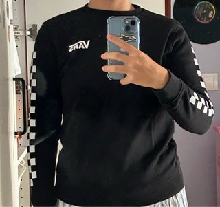 Sudadera Vans Negra Sin Gorro Talla M.