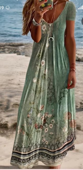 Vestido largo floral veraniego