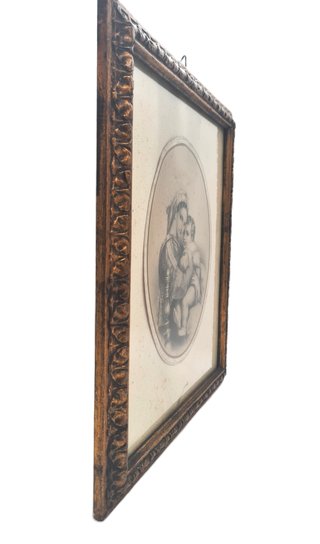 Stampa Madonna con Bambino, Cornice Dorata, 800