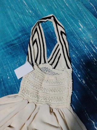 Vestido Beige y Negro