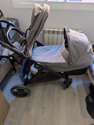 Carro Gemelar Cybex Gazelle S con capazo y sacos