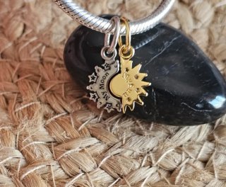 Charm Colgante Divisible Luna y Sol
