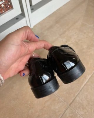 Mocasines Zara Negros con Flecos Dorados