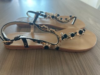 Sandali Fiori & S donna neri e oro