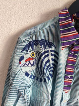 Camisa Custo Barcelona Talla M - Rayas y Tigre