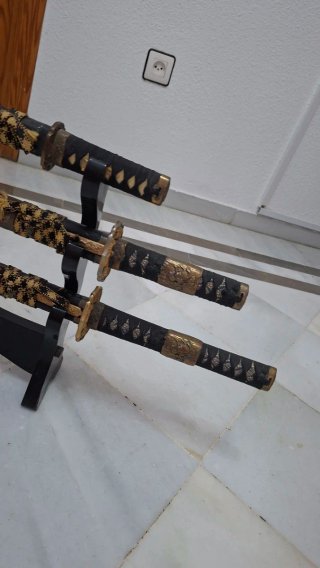 Set de 3 Katanas decorativas originales japonesas