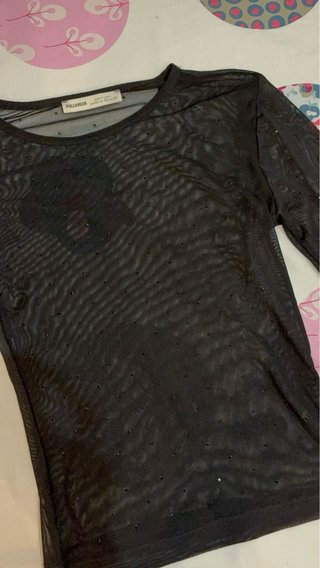 Camiseta Pull&Bear brillo transparente